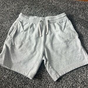 Men's Gymshark Light Gray Drawstring Lounge Shorts